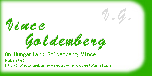 vince goldemberg business card